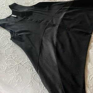 Fat Hat full button up vest.  Black and Gray